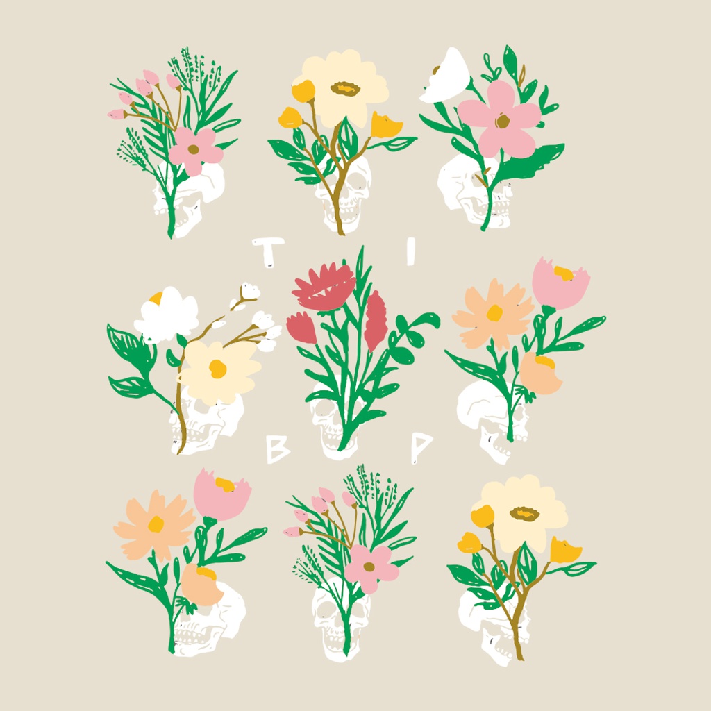 REMERA MC - FLOWERS & BONES