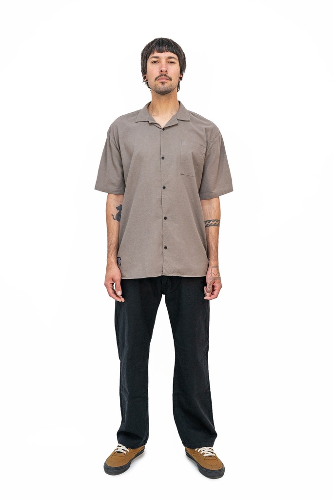 CAMISA MANGA CORTA RELAXED FIT - LOTUS