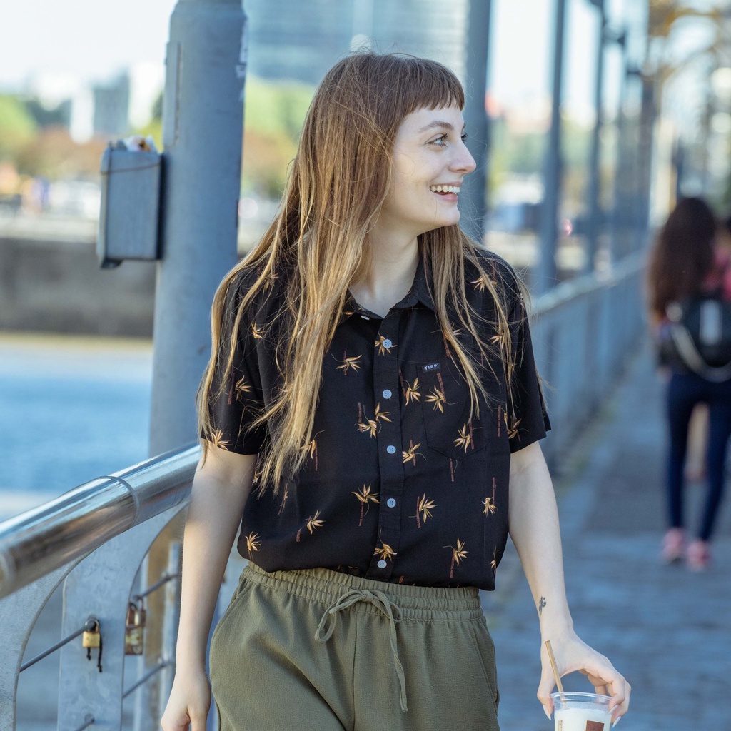 CAMISA MANGA CORTA MUJER - BAMBÚ