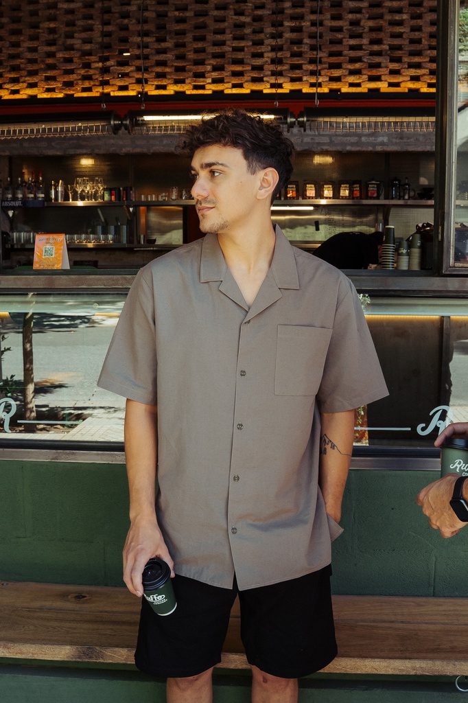 CAMISA MANGA CORTA RELAXED FIT - LOTUS