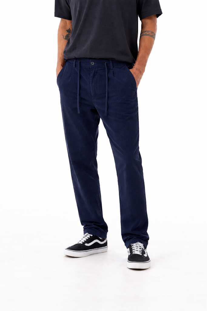 PANTALON CORDEROY REGULAR FIT - MICROCORD BLUE