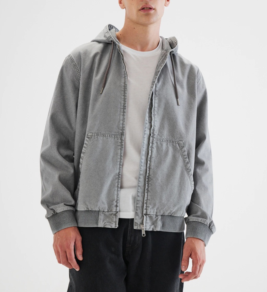 CAMPERA CANGURO RELAXED - DENIM WASH GREY 