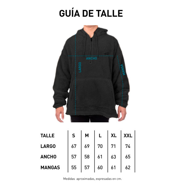 Tabla de talles BUZO CANGURO - LINGUE W23