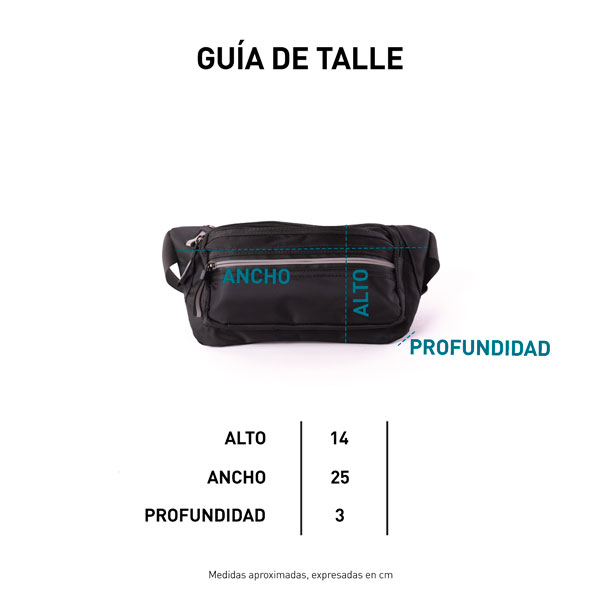 Tabla de talles Riñonera Zip Reflec W23