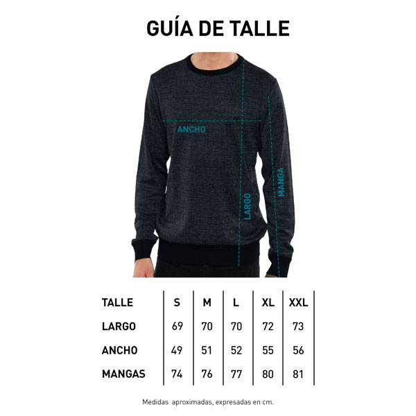 Tabla de talles Sweater Urbano