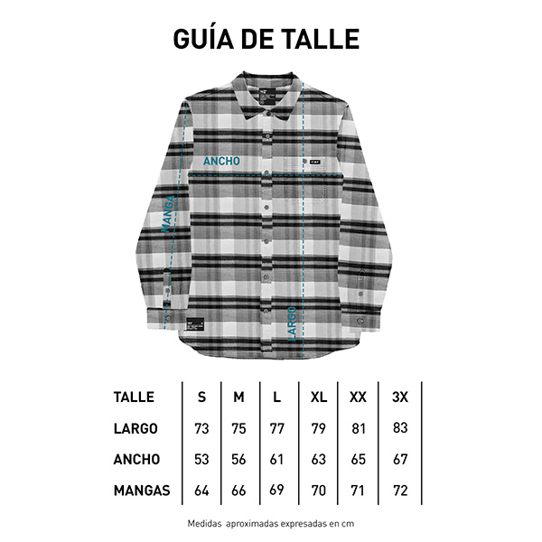 Guia de talle W25 Viyela