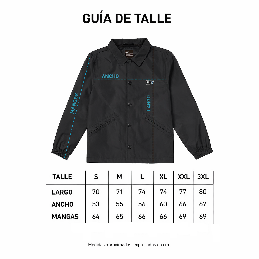 guia de talles campera prolija