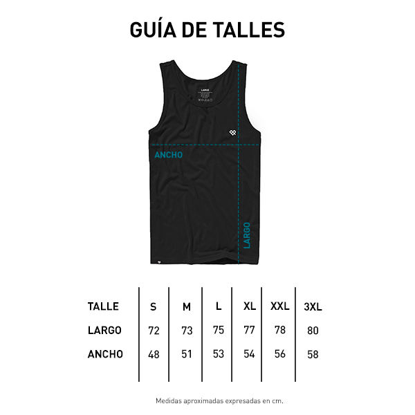 Tabla de talle musculosa SS22