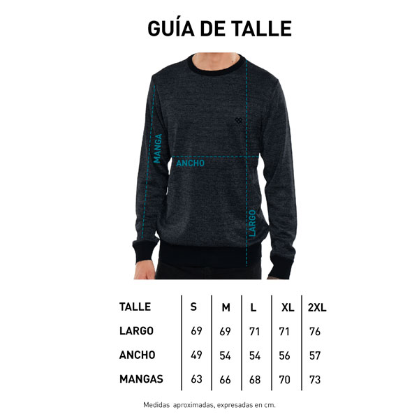 Tabla de talles Sweater Parches
