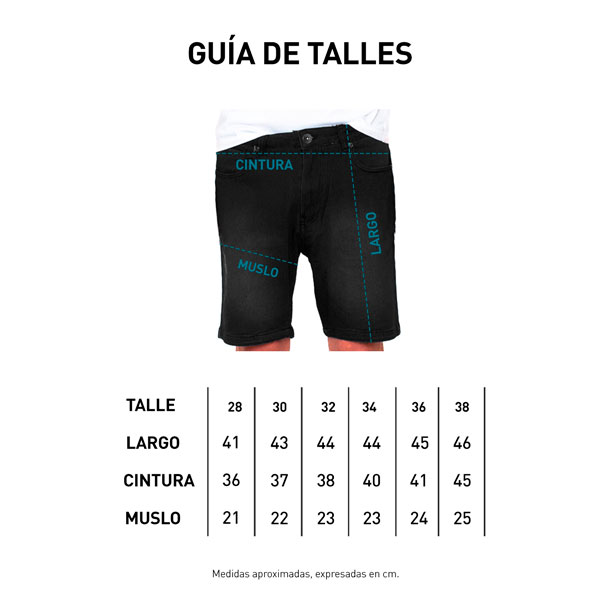 Tabla de talle bermuda Toro S23