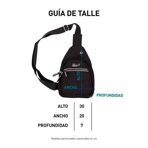 Tabla de talle Morral Bandolero S23